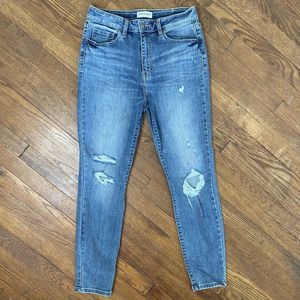 Studio Blue Jeans Womens Size 29 High Rise Skinny Distressed Blue Denim
